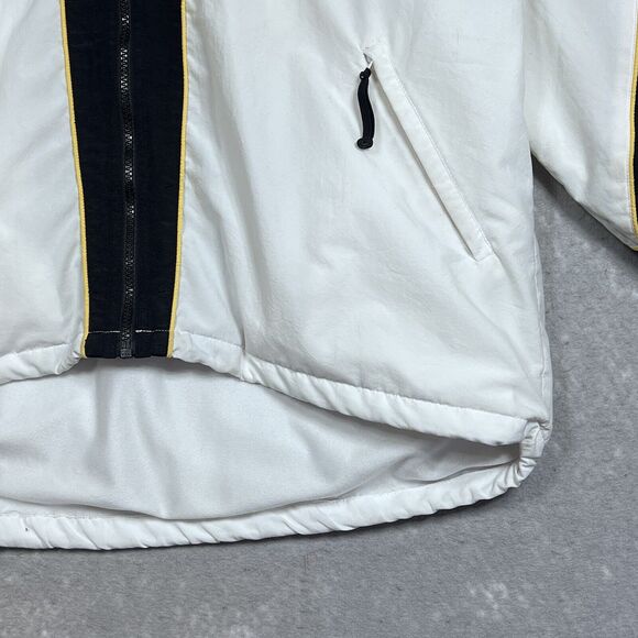 Vintage 90s Nike Windbreaker Jacket Womens Large Black/ White Lined Full Zip - Picture 5 of 14